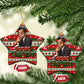 James Baldwin Christmas Ceramic Ornament African American Author Ugly Christmas Pattern Retro