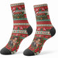 James Baldwin Christmas Crew Socks African American Author Ugly Christmas Pattern Retro
