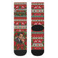 James Baldwin Christmas Crew Socks African American Author Ugly Christmas Pattern Retro