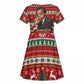James Baldwin Christmas Kid Short Sleeve Dress African American Author Ugly Christmas Pattern Retro