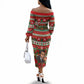 James Baldwin Christmas Off The Shoulder Long Sleeve Dress African American Author Ugly Christmas Pattern Retro