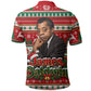 James Baldwin Christmas Polo Shirt African American Author Ugly Christmas Pattern Retro