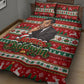James Baldwin Christmas Quilt Bed Set African American Author Ugly Christmas Pattern Retro