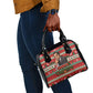 James Baldwin Christmas Shoulder Handbag African American Author Ugly Christmas Pattern Retro