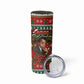 James Baldwin Christmas Skinny Tumbler African American Author Ugly Christmas Pattern Retro