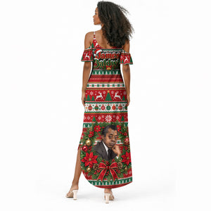 James Baldwin Christmas Summer Maxi Dress African American Author Ugly Christmas Pattern Retro