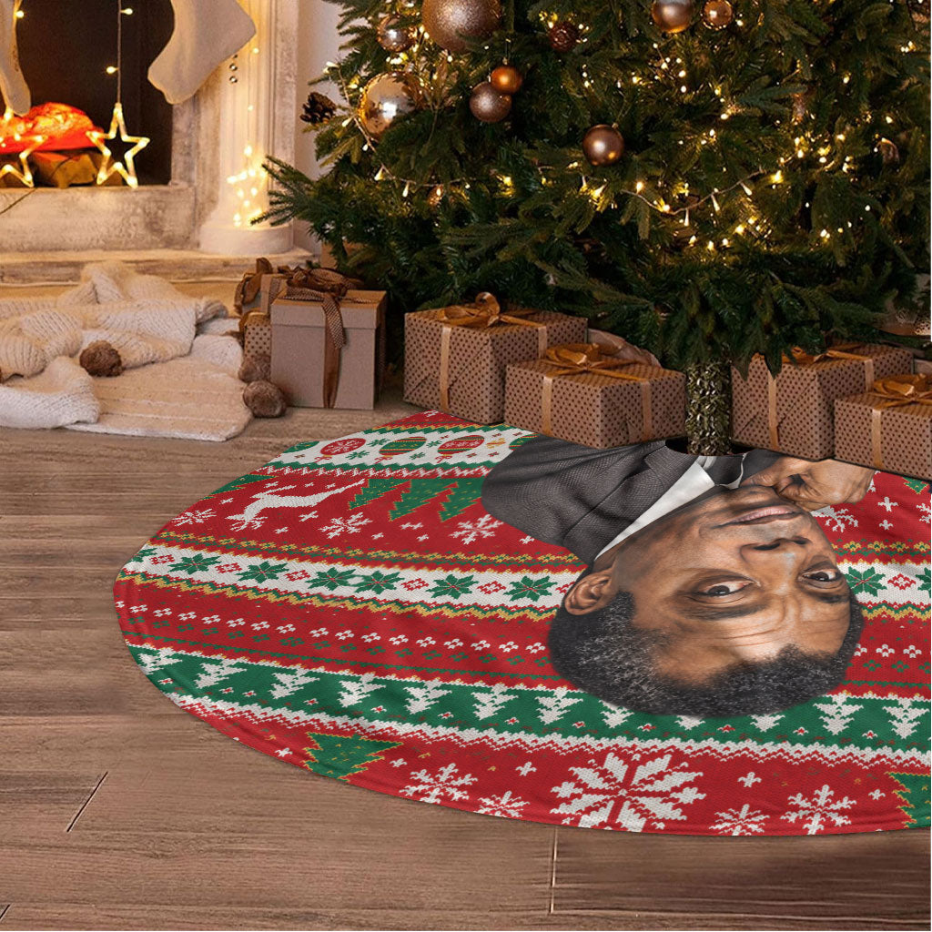 James Baldwin Christmas Tree Skirt African American Author Ugly Christmas Pattern Retro