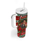 James Baldwin Christmas Tumbler With Handle African American Author Ugly Christmas Pattern Retro