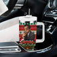 James Baldwin Christmas Tumbler With Handle African American Author Ugly Christmas Pattern Retro