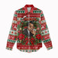 James Baldwin Christmas Women Casual Shirt African American Author Ugly Christmas Pattern Retro