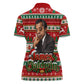 James Baldwin Christmas Women Polo Shirt African American Author Ugly Christmas Pattern Retro