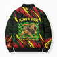 Menelik II Bomber Puffer Jacket with Lion of Adwa Title, Battle of Adwa 1896 Graphic and Bold Pan-African - African Pride