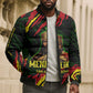 Menelik II Bomber Puffer Jacket with Lion of Adwa Title, Battle of Adwa 1896 Graphic and Bold Pan-African - African Pride