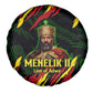 Menelik II Spare Tire Cover with Lion of Adwa Title, Battle of Adwa 1896 Graphic and Bold Pan-African - African Pride
