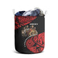 Menelik II Laundry Basket with Adwa Victory Map, Africa Defeated an Empire Text and Red Geometric - African Pride