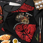 Menelik II Apron with Adwa Victory Map, Africa Defeated an Empire Text and Red Geometric - African Pride