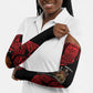 Menelik II Arm Sleeves with Adwa Victory Map, Africa Defeated an Empire Text and Red Geometric - African Pride