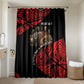Menelik II Bathroom Set with Adwa Victory Map, Africa Defeated an Empire Text and Red Geometric - African Pride