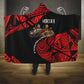 Menelik II Hooded Blanket with Adwa Victory Map, Africa Defeated an Empire Text and Red Geometric - African Pride