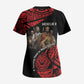 Menelik II Scrub Top with Adwa Victory Map, Africa Defeated an Empire Text and Red Geometric - African Pride