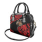 Menelik II Shoulder Handbag with Adwa Victory Map, Africa Defeated an Empire Text and Red Geometric - African Pride