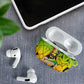 Menelik II AirPods Case with Crowned Portrait, Ethiopia Never Colonized Text and Pan-African Abstract - African Pride