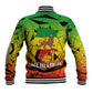 Menelik II Baseball Jacket with Crowned Portrait, Ethiopia Never Colonized Text and Pan-African Abstract - African Pride