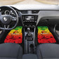 Menelik II Car Mats with Crowned Portrait, Ethiopia Never Colonized Text and Pan-African Abstract - African Pride