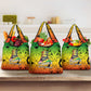 Menelik II Grocery Bag with Crowned Portrait, Ethiopia Never Colonized Text and Pan-African Abstract - African Pride