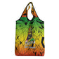 Menelik II Grocery Bag with Crowned Portrait, Ethiopia Never Colonized Text and Pan-African Abstract - African Pride