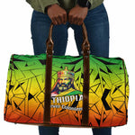 Menelik II Travel Bag with Crowned Portrait, Ethiopia Never Colonized Text and Pan-African Abstract - African Pride