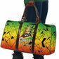 Menelik II Travel Bag with Crowned Portrait, Ethiopia Never Colonized Text and Pan-African Abstract - African Pride