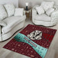 Hatshepsut Area Rug with Pharaoh Bust Illustration, Female Pharaoh Title and Egyptian Hieroglyph - African Pride