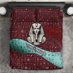 Hatshepsut Bedding Set with Pharaoh Bust Illustration, Female Pharaoh Title and Egyptian Hieroglyph - African Pride