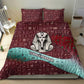 Hatshepsut Bedding Set with Pharaoh Bust Illustration, Female Pharaoh Title and Egyptian Hieroglyph - African Pride
