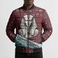 Hatshepsut Bomber Puffer Jacket with Pharaoh Bust Illustration, Female Pharaoh Title and Egyptian Hieroglyph - African Pride