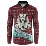 Hatshepsut Button Sweatshirt with Pharaoh Bust Illustration, Female Pharaoh Title and Egyptian Hieroglyph