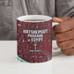 Hatshepsut Ceramic Mug with Pharaoh Bust Illustration, Female Pharaoh Title and Egyptian Hieroglyph - African Pride