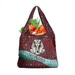 Hatshepsut Grocery Bag with Pharaoh Bust Illustration, Female Pharaoh Title and Egyptian Hieroglyph - African Pride