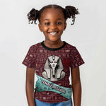 Hatshepsut Kid T shirt with Pharaoh Bust Illustration, Female Pharaoh Title and Egyptian Hieroglyph - African Pride
