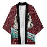 Hatshepsut Kimono with Pharaoh Bust Illustration, Female Pharaoh Title and Egyptian Hieroglyph - African Pride