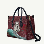 Hatshepsut Leather Bag with Pharaoh Bust Illustration, Female Pharaoh Title and Egyptian Hieroglyph - African Pride