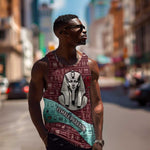 Hatshepsut Men Tank Top with Pharaoh Bust Illustration, Female Pharaoh Title and Egyptian Hieroglyph - African Pride
