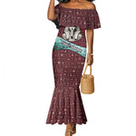 Hatshepsut Mermaid Dress with Pharaoh Bust Illustration, Female Pharaoh Title and Egyptian Hieroglyph - African Pride