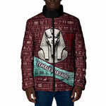 Hatshepsut Padded Jacket with Pharaoh Bust Illustration, Female Pharaoh Title and Egyptian Hieroglyph - African Pride