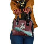 Hatshepsut Shoulder Handbag with Pharaoh Bust Illustration, Female Pharaoh Title and Egyptian Hieroglyph - African Pride