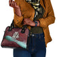 Hatshepsut Shoulder Handbag with Pharaoh Bust Illustration, Female Pharaoh Title and Egyptian Hieroglyph - African Pride