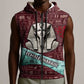 Hatshepsut Sleeveless Zip Hoodie with Pharaoh Bust Illustration, Female Pharaoh Title and Egyptian Hieroglyph - African Pride