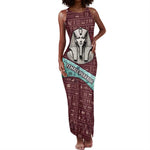 Hatshepsut Tank Maxi Dress with Pharaoh Bust Illustration, Female Pharaoh Title and Egyptian Hieroglyph - African Pride