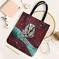 Hatshepsut Tote Bag with Pharaoh Bust Illustration, Female Pharaoh Title and Egyptian Hieroglyph - African Pride